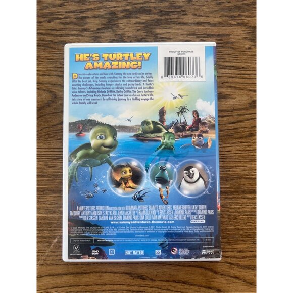 A Turtles Tale Sammy's Adventures 2011 DVD Animation Melanie Griffith Pre-Owned - Picture 2 of 4